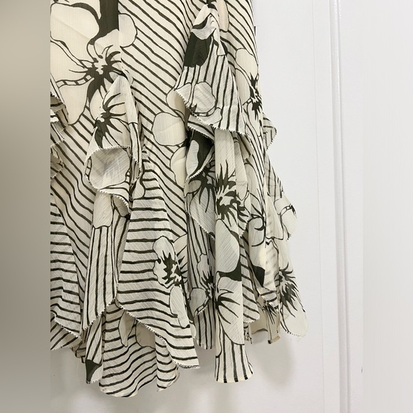 NWT Lauren Ralph Lauren Purple Label Ruffle Floral Skirt - Picture 9 of 15